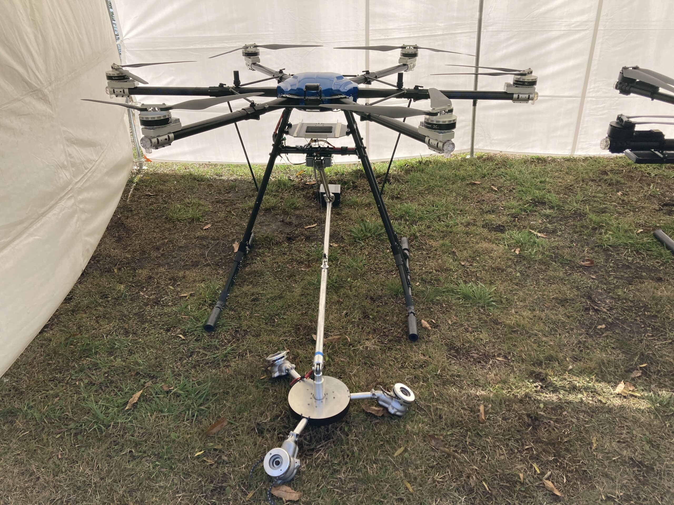 Brush cutting drone